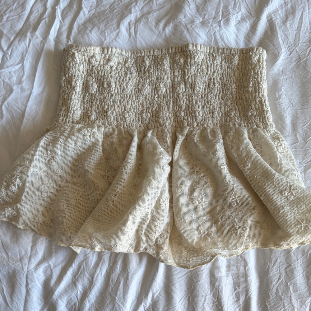 American Eagle Outfitters Cream Textured top